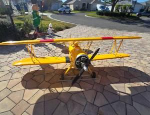 Yellow 1/3 PT-17 Stearman