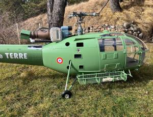 Hélicoptère RC Alouette III (3) échelle 1/4 2.50m , 7500 €