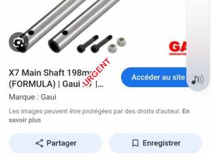 Recherche pièces X7 Gaui