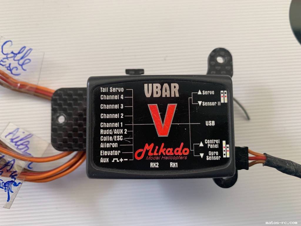 Mikado VBar Silverline pro 5.3 et son gyro