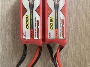 Lot lipo 6s 1800mAh 70C (ManiaX et Gens Ace)