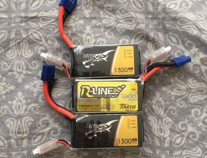Lipos Helico Rc Tattu 4s 1300 mAh 75/95C Neuves