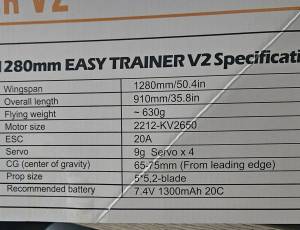Avion rc Easy Trainer V2 RC
