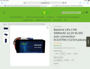Batterie lipo 6s 5000 ma Batterie lipo 6s 5000 ma