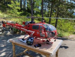 Hélicoptère RC Alouette III (3) échelle 1/4 2.50m , 11000 €