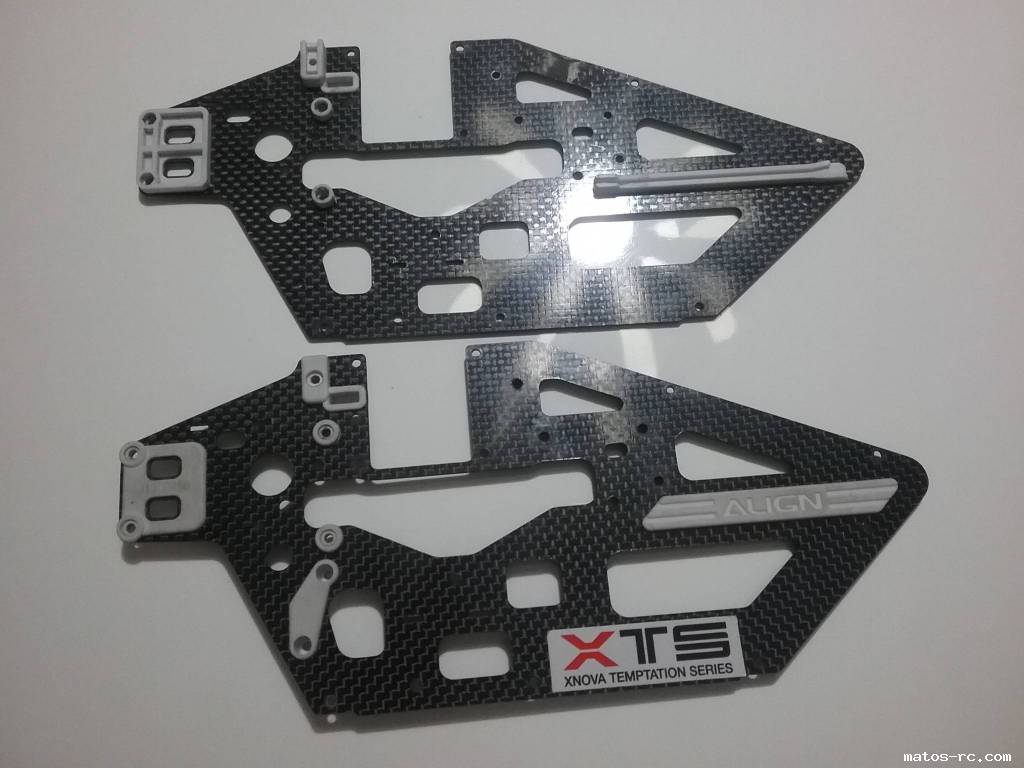 Flanc carbone 1,2mm droit et gauche t rex 450 L