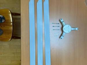 tete rotor pour axe 10mm 600 +3 pales 700